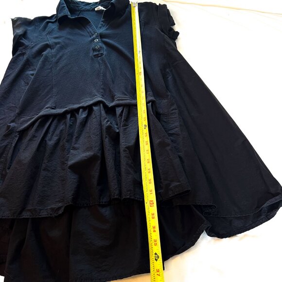 ANTHROPOLOGIE x DAILY PRACTICE Offsides Mini Dress Black Polo Large - Picture 9 of 9